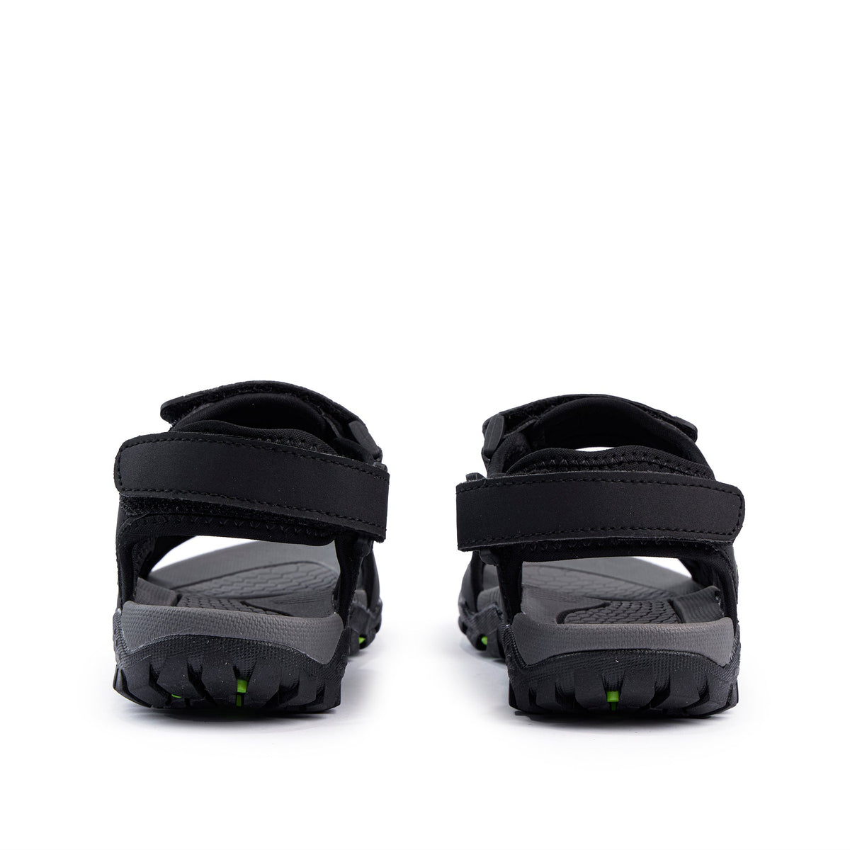 Sfida Rock Boys Adjustable Outdoor Sandals - Black/Lime (Kids Sports Sandals)