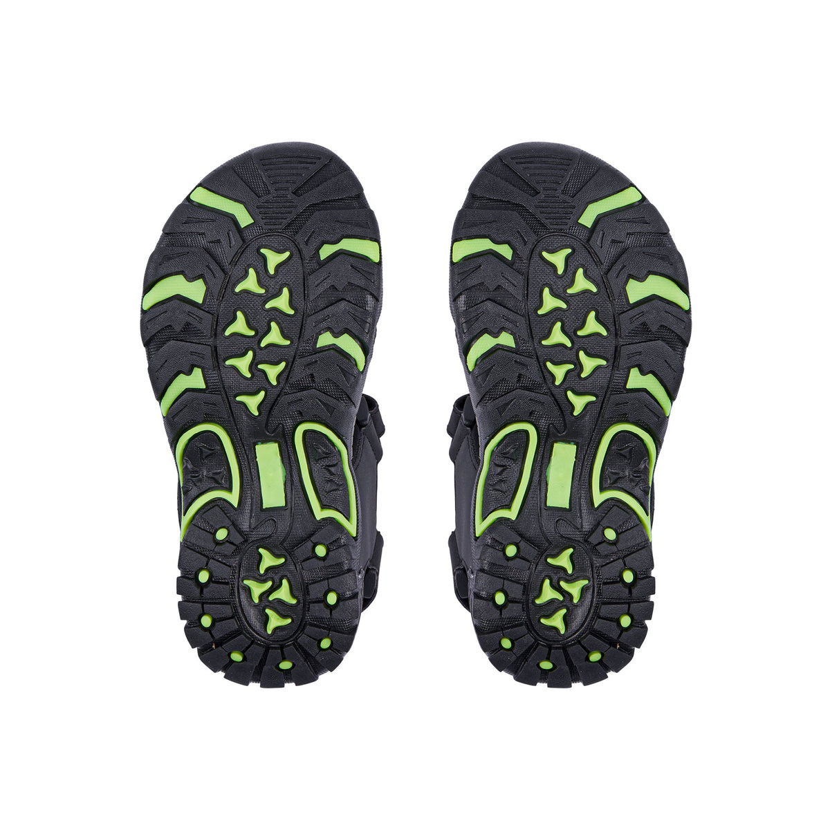 Sfida Rock Boys Adjustable Outdoor Sandals - Black/Lime (Kids Sports Sandals)