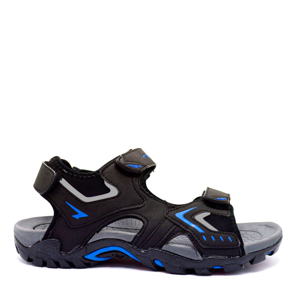 Sfida Rock Mens Adjustable Outdoor Sandals - Black/Royal (Sports Sandals) - BLACK ROYAL