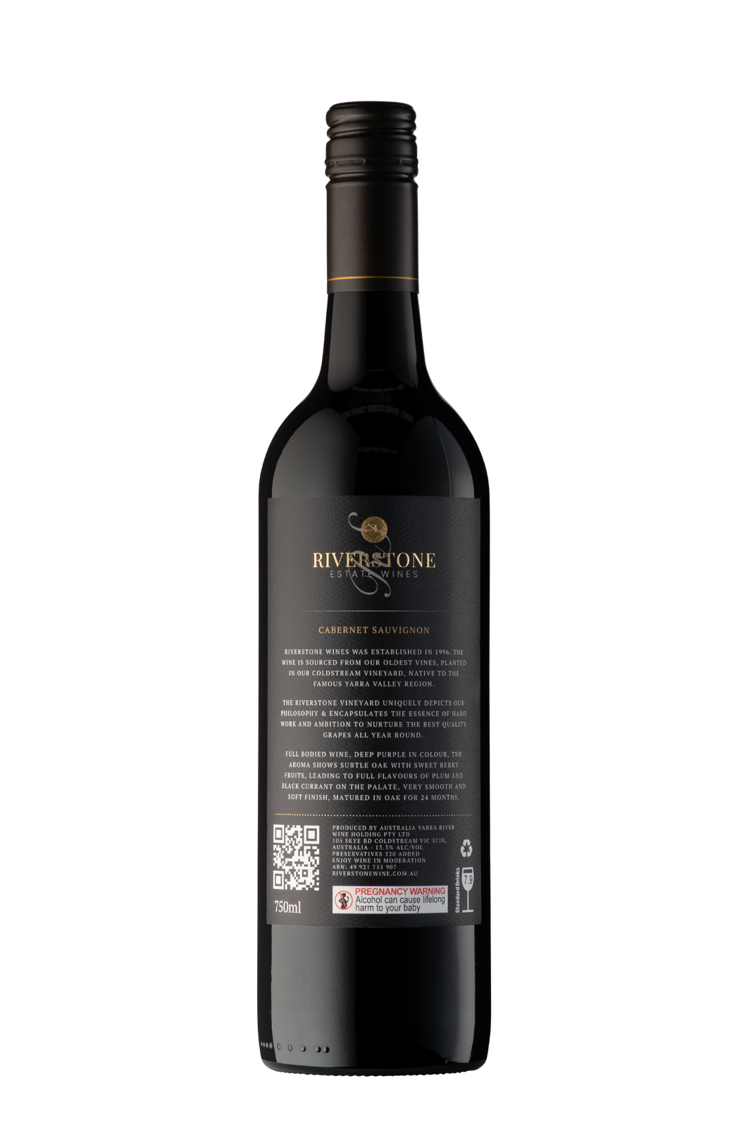 2022 Riverstone Estate Cabernet Sauvignon Red Wine - 750ml Bottle