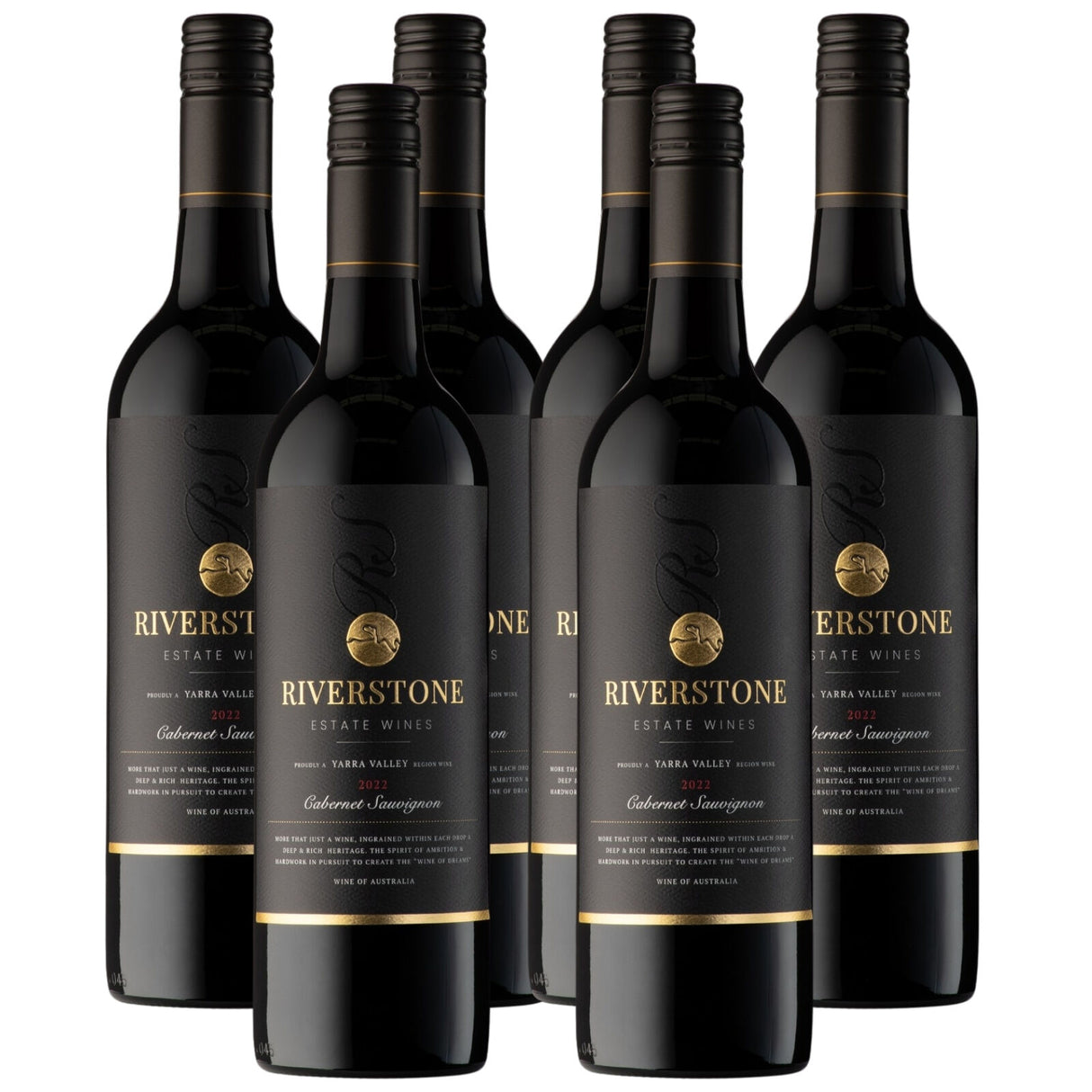 6x 2022 Riverstone Estate Cabernet Sauvignon Red Wine Bulk Pack - Yarra Valley 750ml Bottle