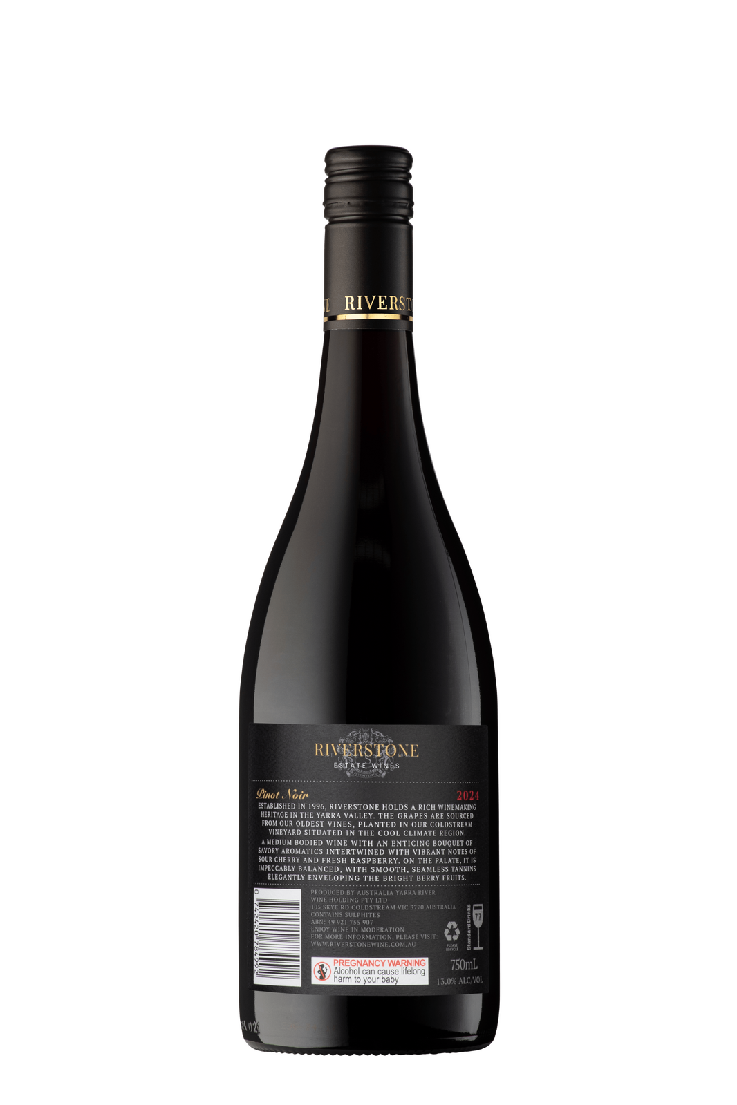 6x 2024 Riverstone Estate Pinot Noir Red Wine Bulk Pack - Yarra Valley 750ml Bottle