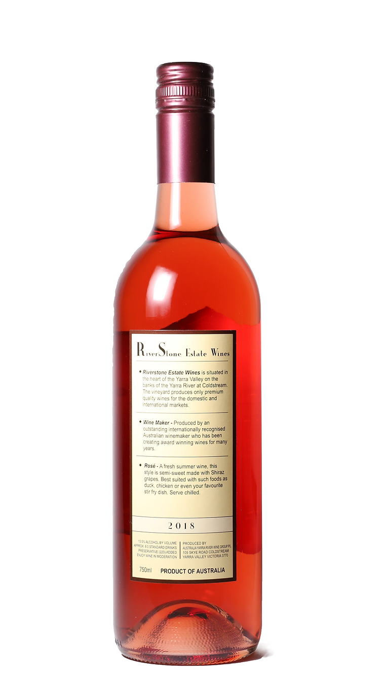 6x 2018 Riverstone Estate Rosé Wine Yarra Valley - 750ml Bottle