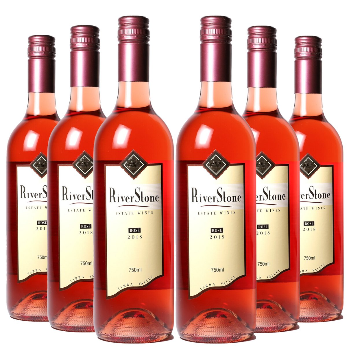 6x 2018 Riverstone Estate Rosé Wine Yarra Valley - 750ml Bottle