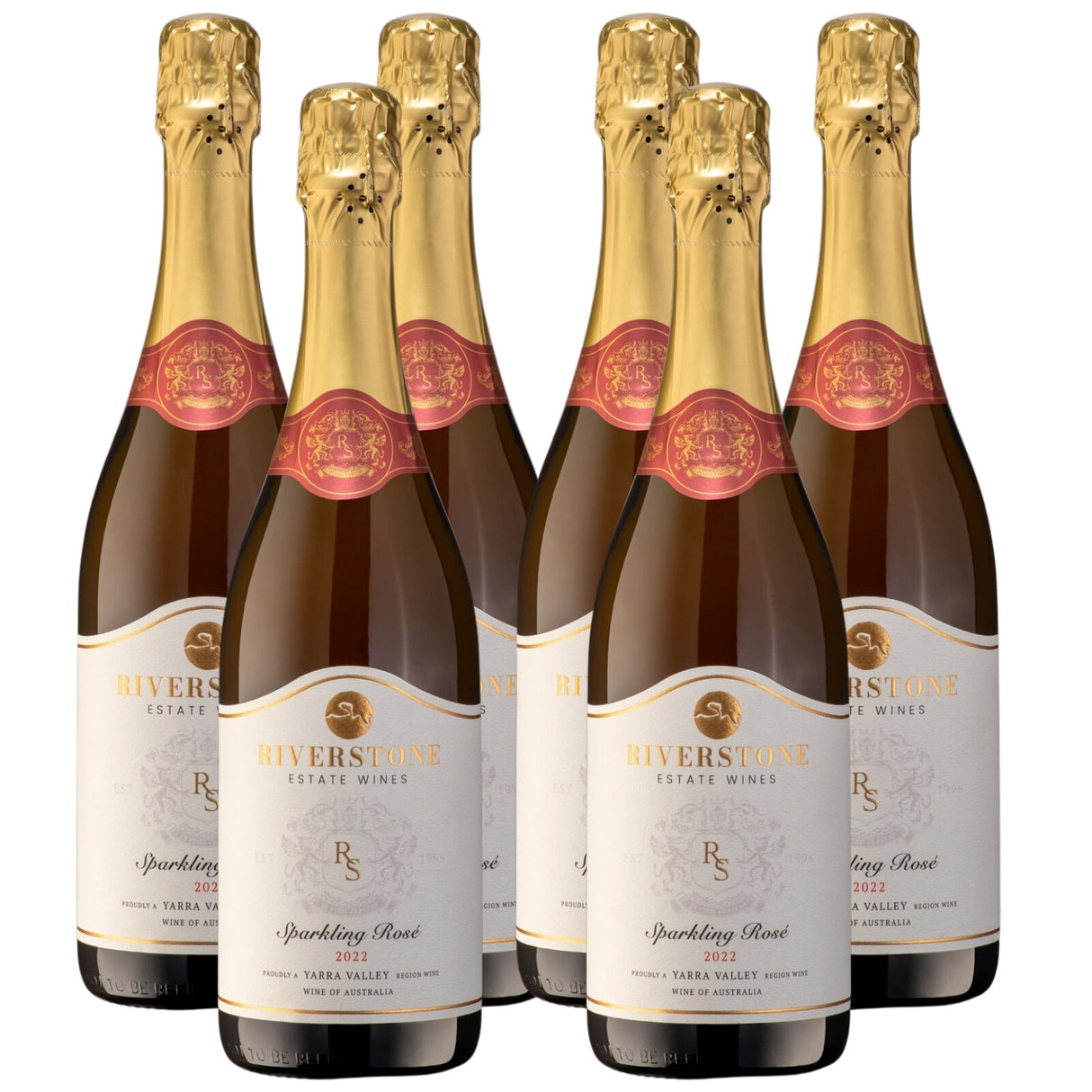 6-Pack 2022 Riverstone Estate Sparkling Rosé Wine - 750ml Bottle