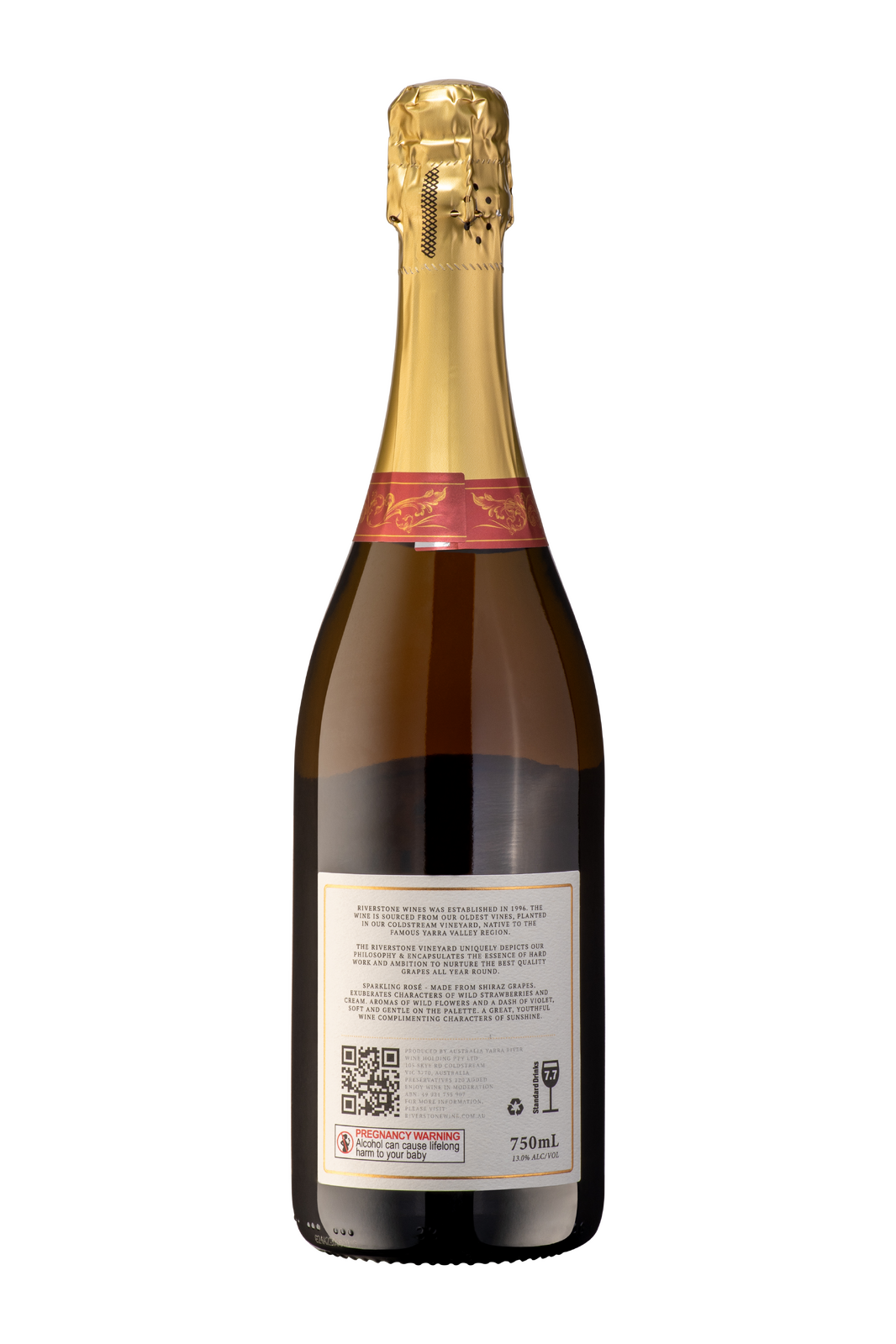 2022 Riverstone Estate Sparkling Rosé Wine - 750ml Bottle