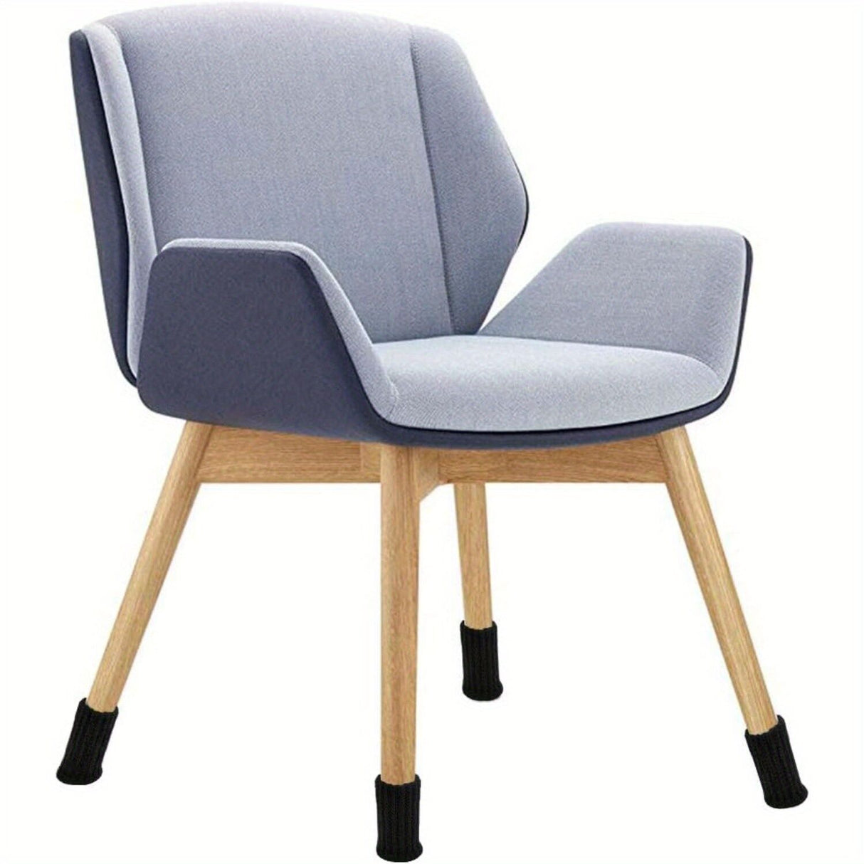 24x Chair Leg Socks Black Knit Furniture Caps Felt Pad Floor Protector Anti-Slip