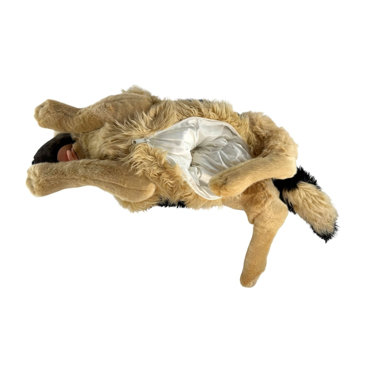Bocchetta Ranger 64cm German Shepherd with Satin Pocket Plush Toy (Realistic Stuffed Animal Dog Gift)