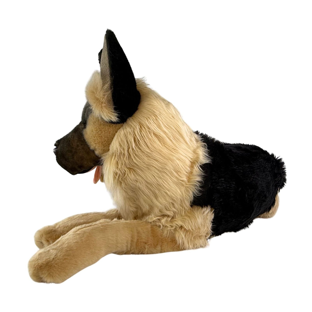 Bocchetta Ranger 64cm German Shepherd with Satin Pocket Plush Toy (Realistic Stuffed Animal Dog Gift)