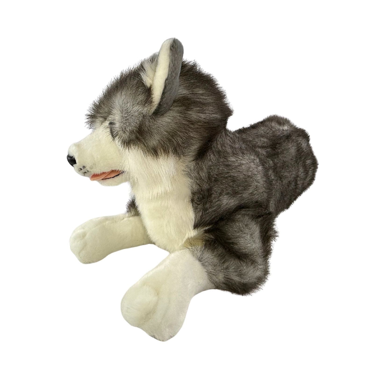 Bocchetta Rocco 62cm Lying Husky Plush Toy (Realistic Stuffed Animal Dog Gift)