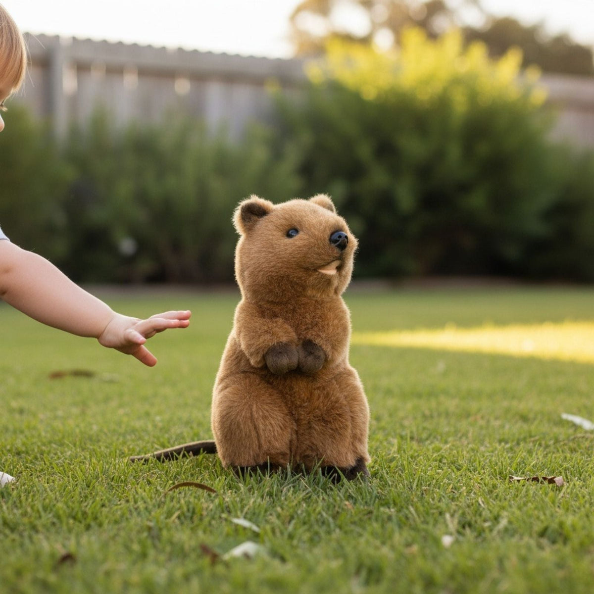 Bocchetta Roger 28cm Standing Quokka Plush Toy (Australian Stuffed Animal Souvenir Gift)