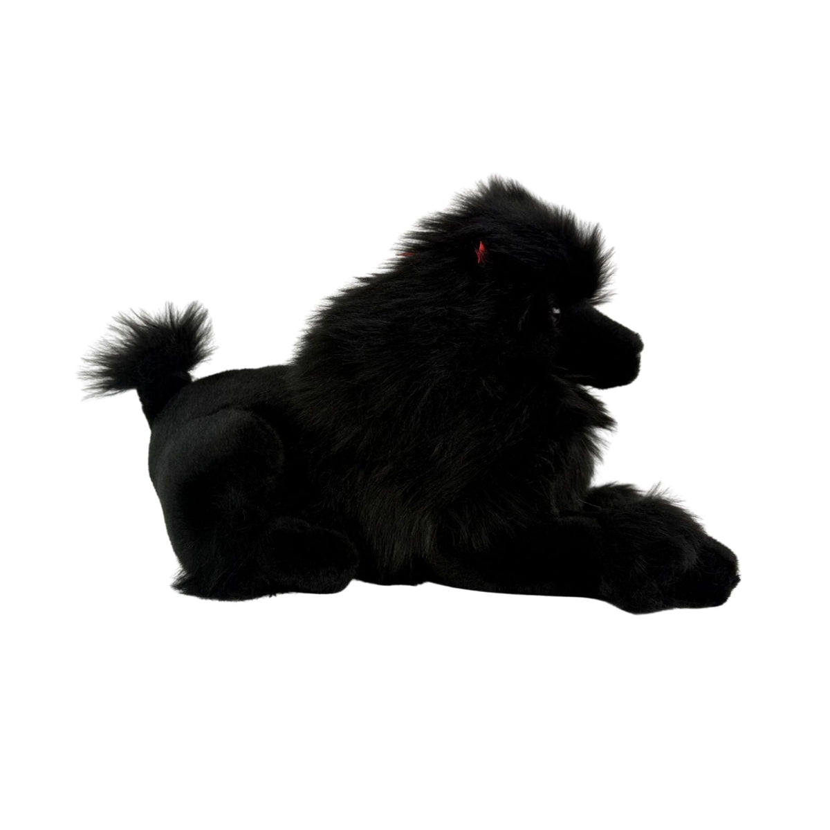 Bocchetta Romeo 30cm Crouching Poodle Plush Toy - Black (Realistic Stuffed Animal Dog Gift)