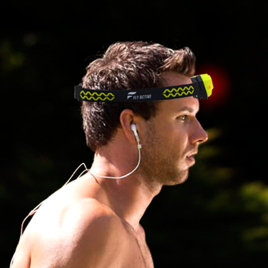 Fly Active Mini Running Light Rechargeable LED Head Torch - Black (Headlamp)