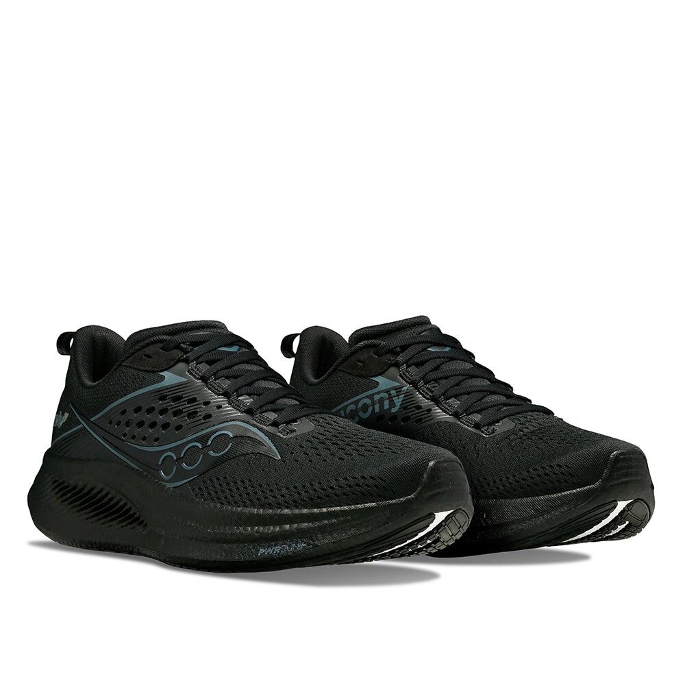 Saucony Women's Ride 17 Running Sneakers Shoes - Triple Black