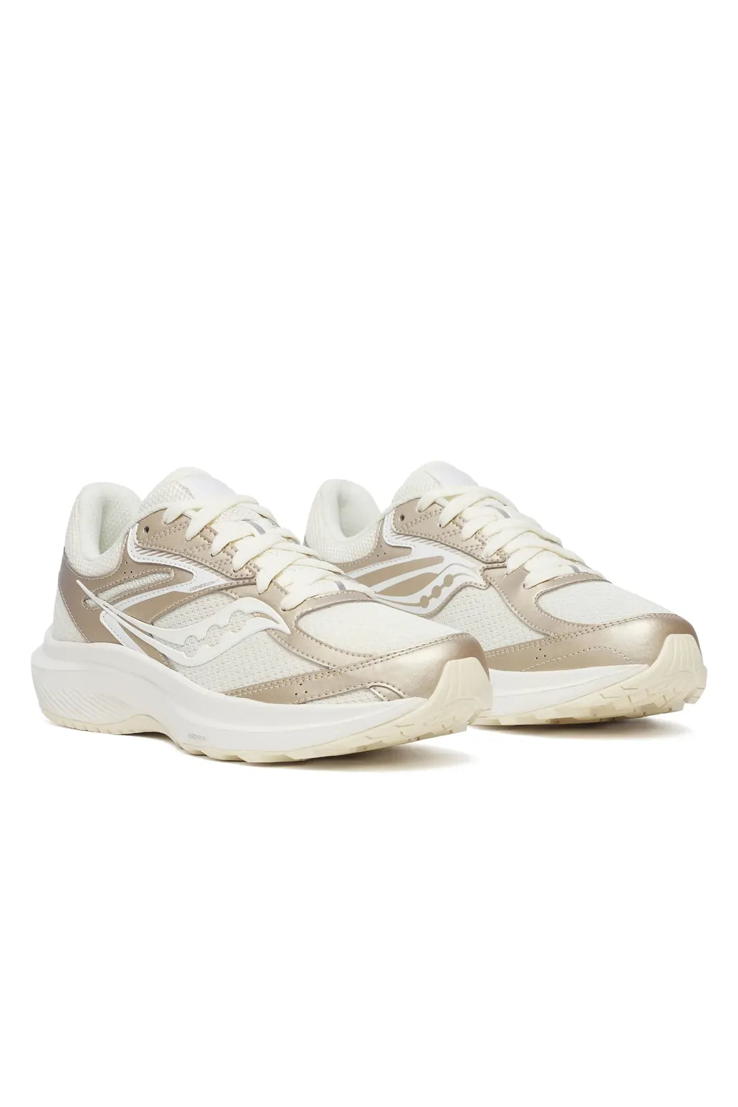 Saucony Womens Cohesion 17 Sneakers Shoes Runners in Almond/Peel