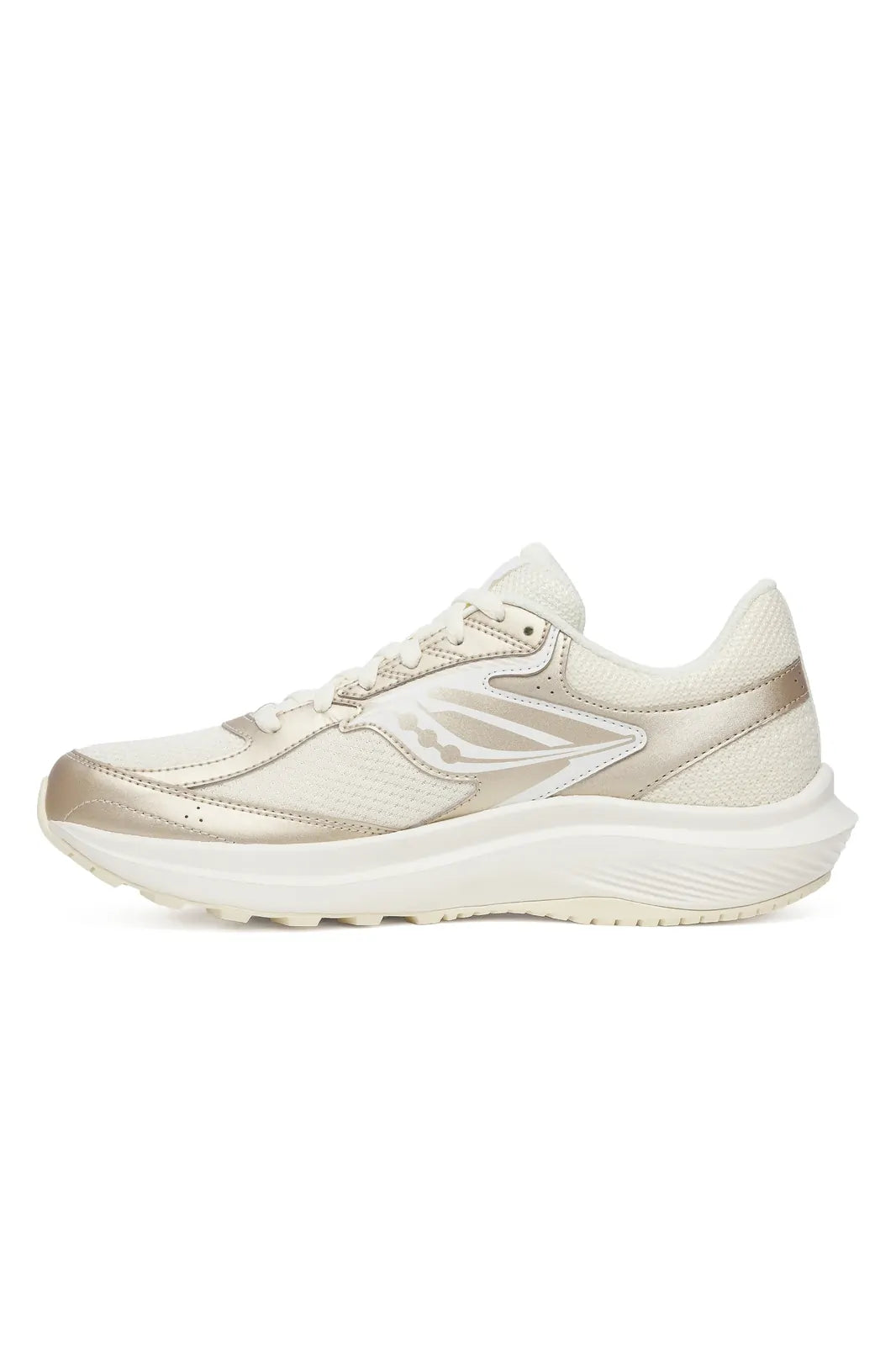 Saucony Womens Cohesion 17 Sneakers Shoes Runners in Almond/Peel