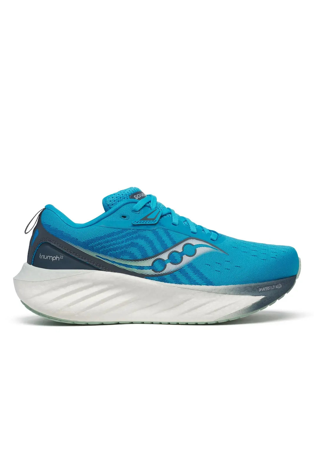 Saucony Womens Triumph 22 Sneakers Shoes in Vizi Blue/Dusk
