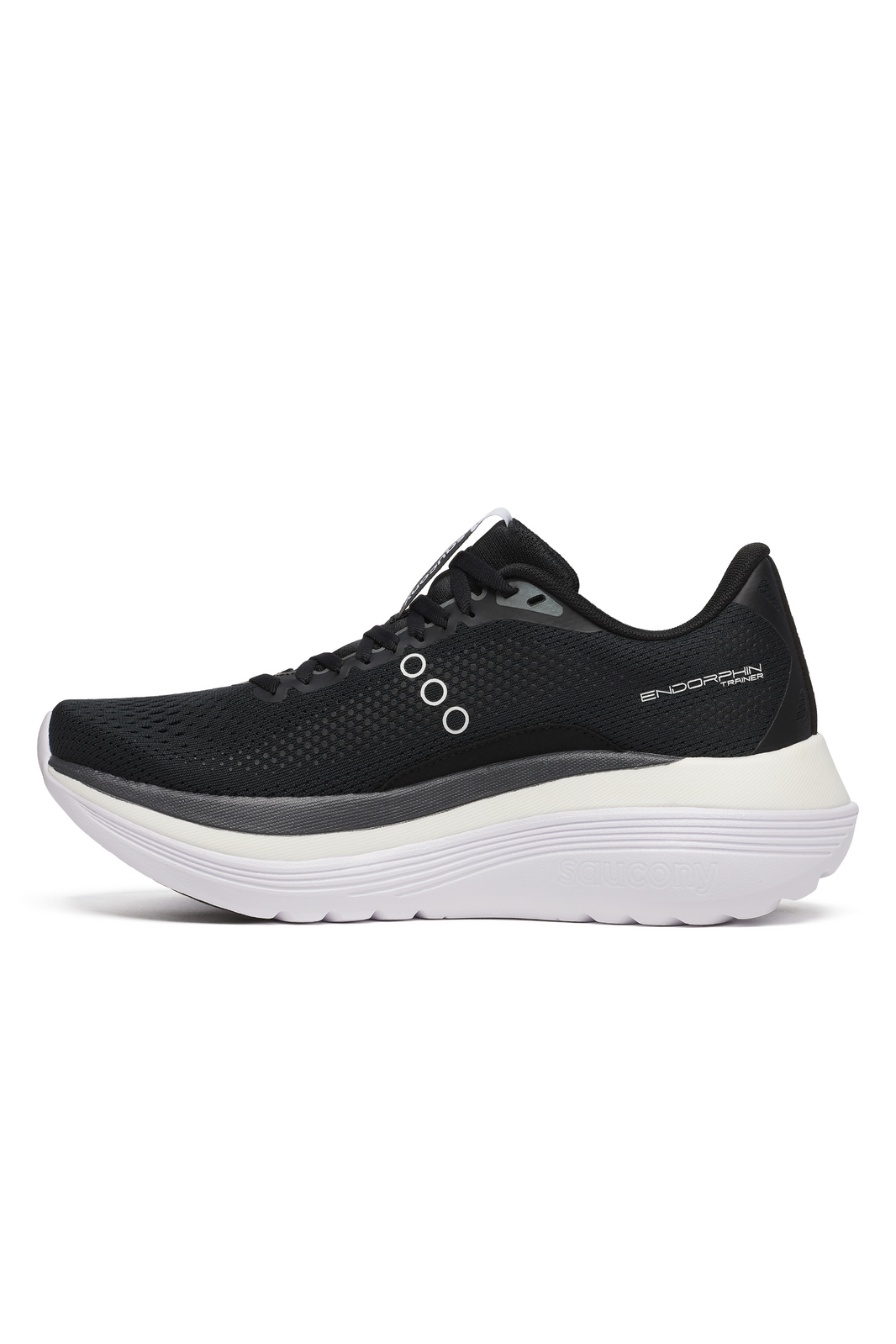 Saucony Womens Endorphin Trainers Sneakers Shoes Runners in Black/White