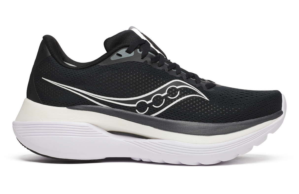 Saucony Womens Endorphin Trainers Sneakers Shoes Runners in Black/White - US 10