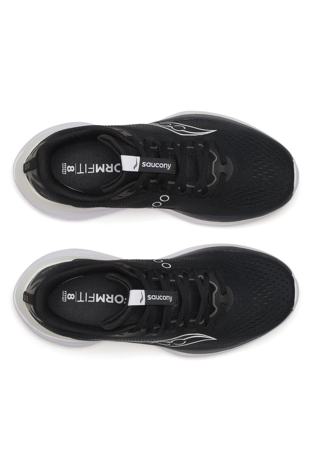 Saucony Womens Endorphin Trainers Sneakers Shoes Runners in Black/White