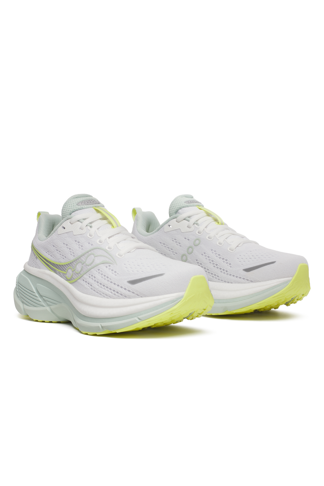 Saucony Womens Hurricane 25 Sneakers Runners Running Shoes in White/Mist