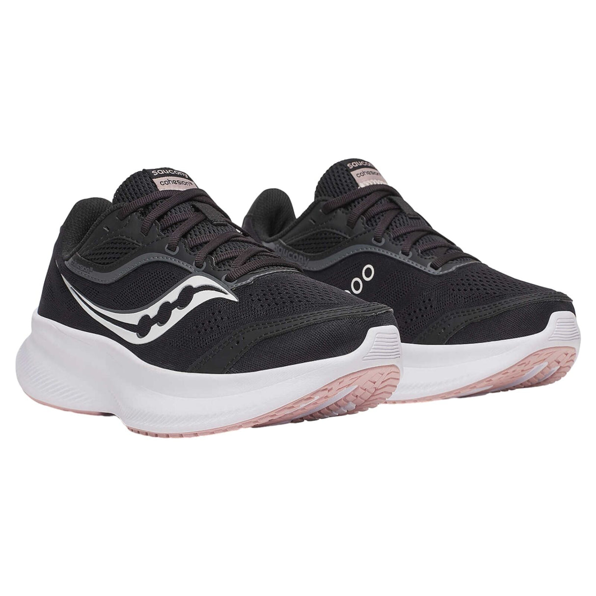 Saucony Womens Cohesion 18 Wide Running Shoes Sneakers Runners - Black/Cameo