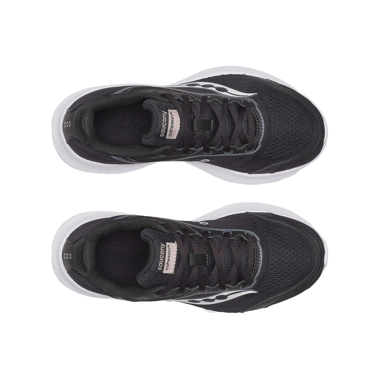 Saucony Womens Cohesion 18 Wide Running Shoes Sneakers Runners - Black/Cameo