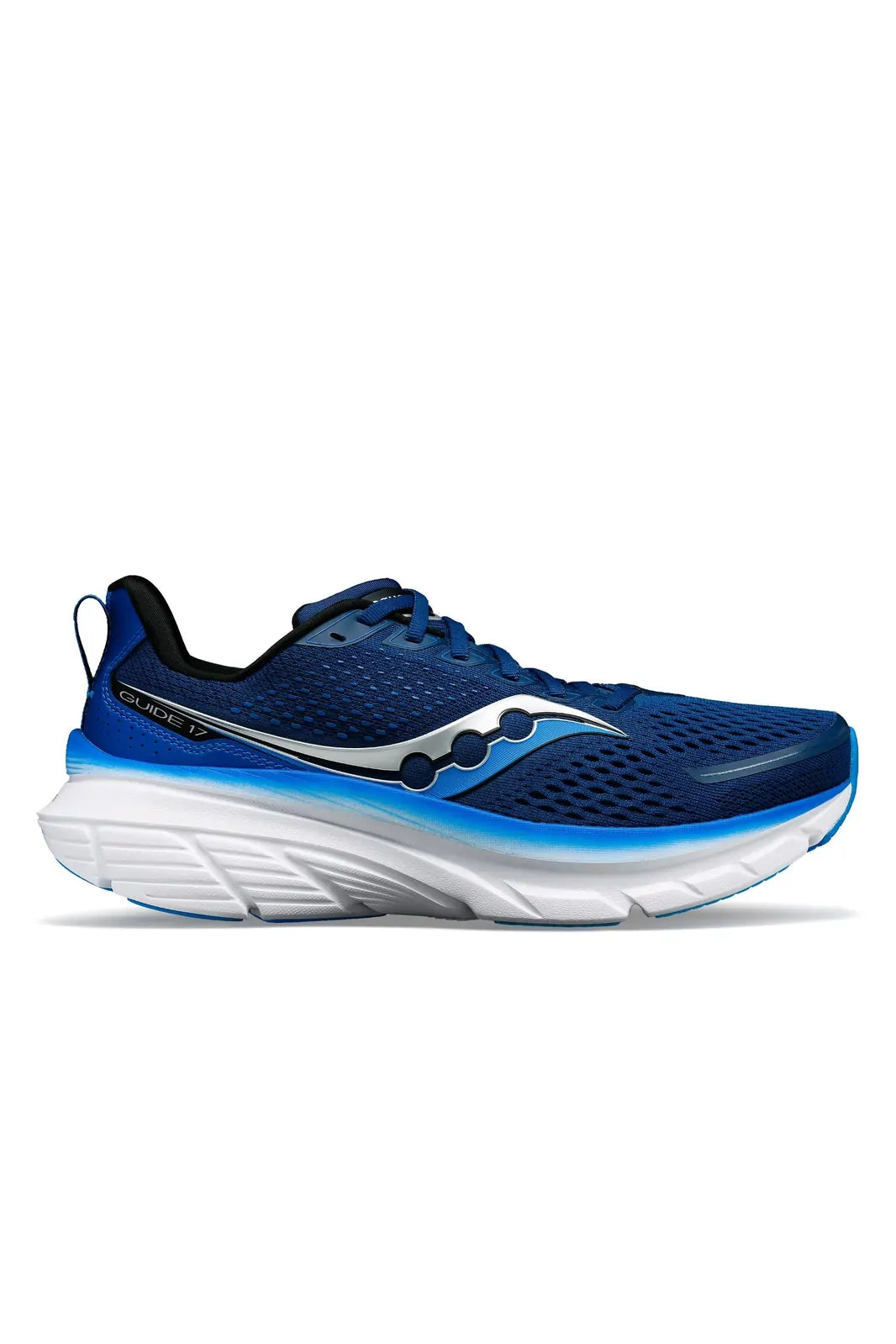 Saucony Mens Guide 17 Sneakers Shoes (2E) Wide Runners in Navy/Cobalt