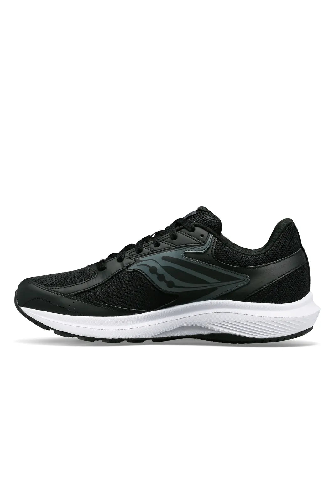 Saucony Mens Cohesion 17 (2E) Wide Shoes Sneakers Shoes Runners in Black/White