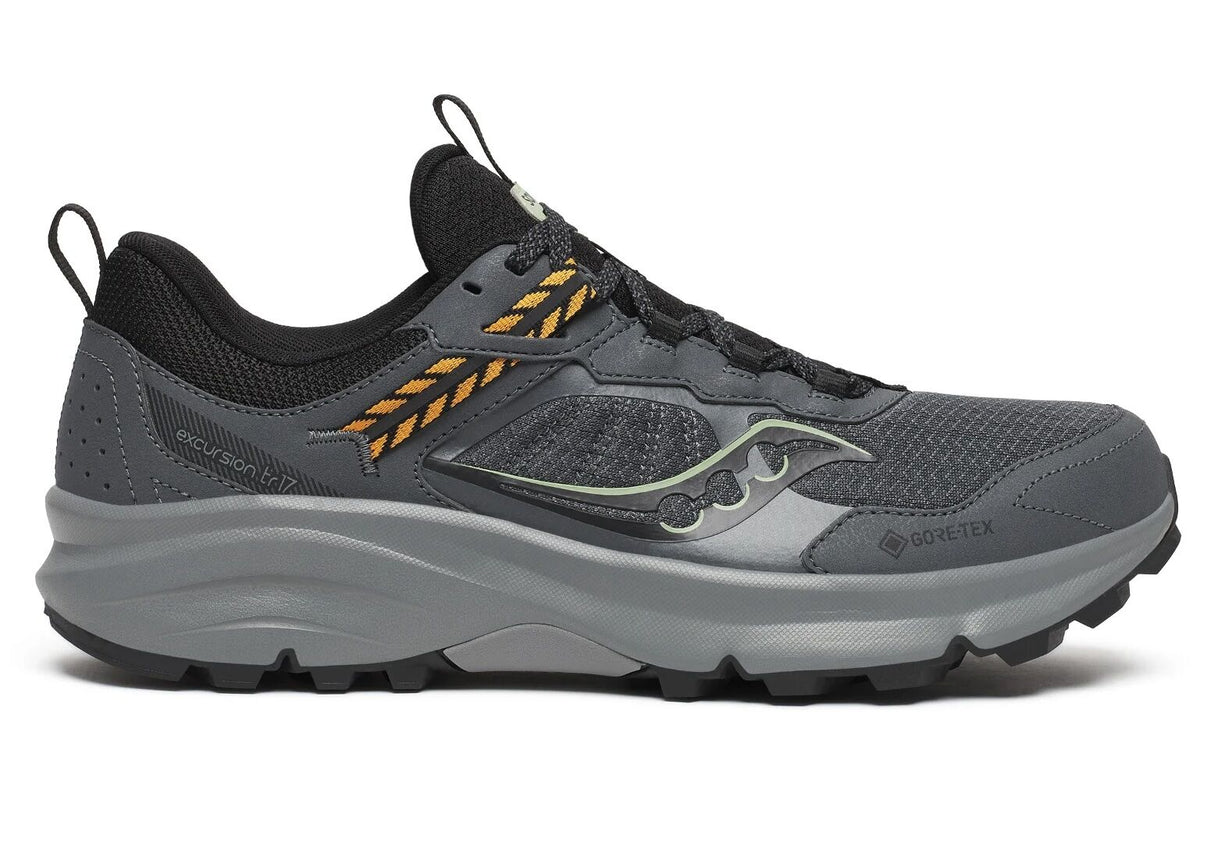 Saucony Mens Excursion TR 17 GoreTex Waterproof Shoes Runners Sneakers in Shadow/Black