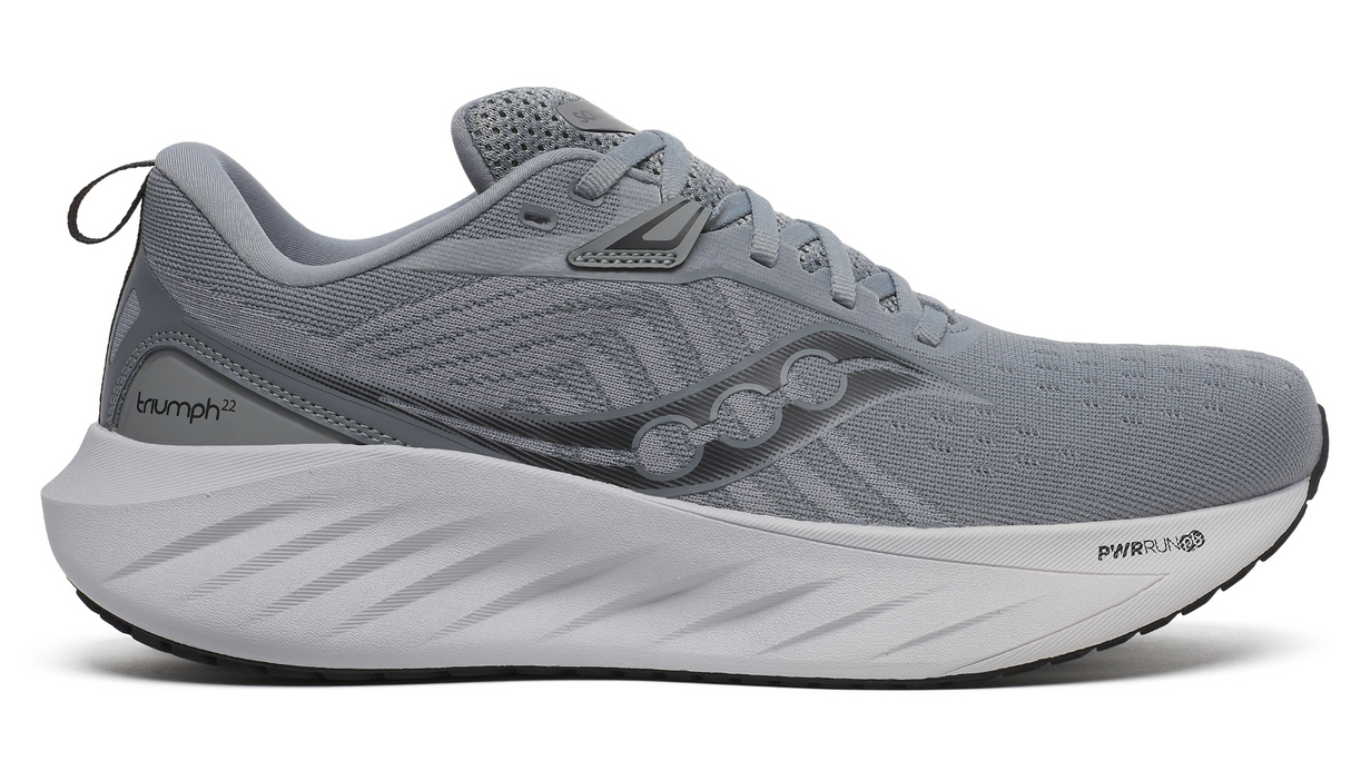 Saucony Mens Triumph 22 (2E Width) Shoes Sneakers Running Runners in Flint/Black - US 12