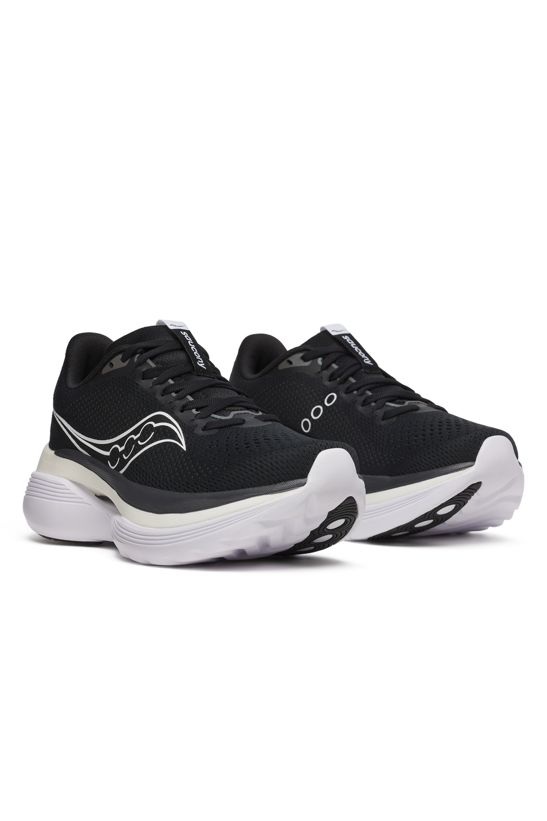 Saucony Mens Endorphin Trainer Sneakers Shoes Runners in Black/White