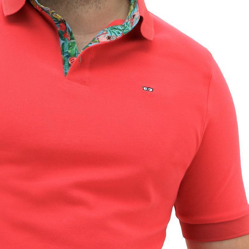 SPONGEBOB Squarepants Mens Polo Shirt Collar Hawaiian - Red