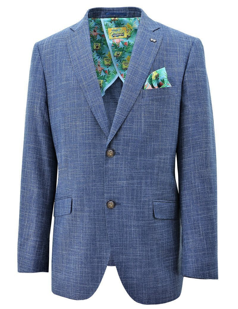 Mens SpongeBob Squarepants Sports Suit Jacket Hawaiian - Blue