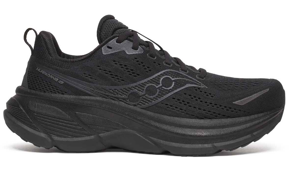 Saucony Hurricane 25 Mens Running Shoes - Triple Black (Sneakers/Runners)