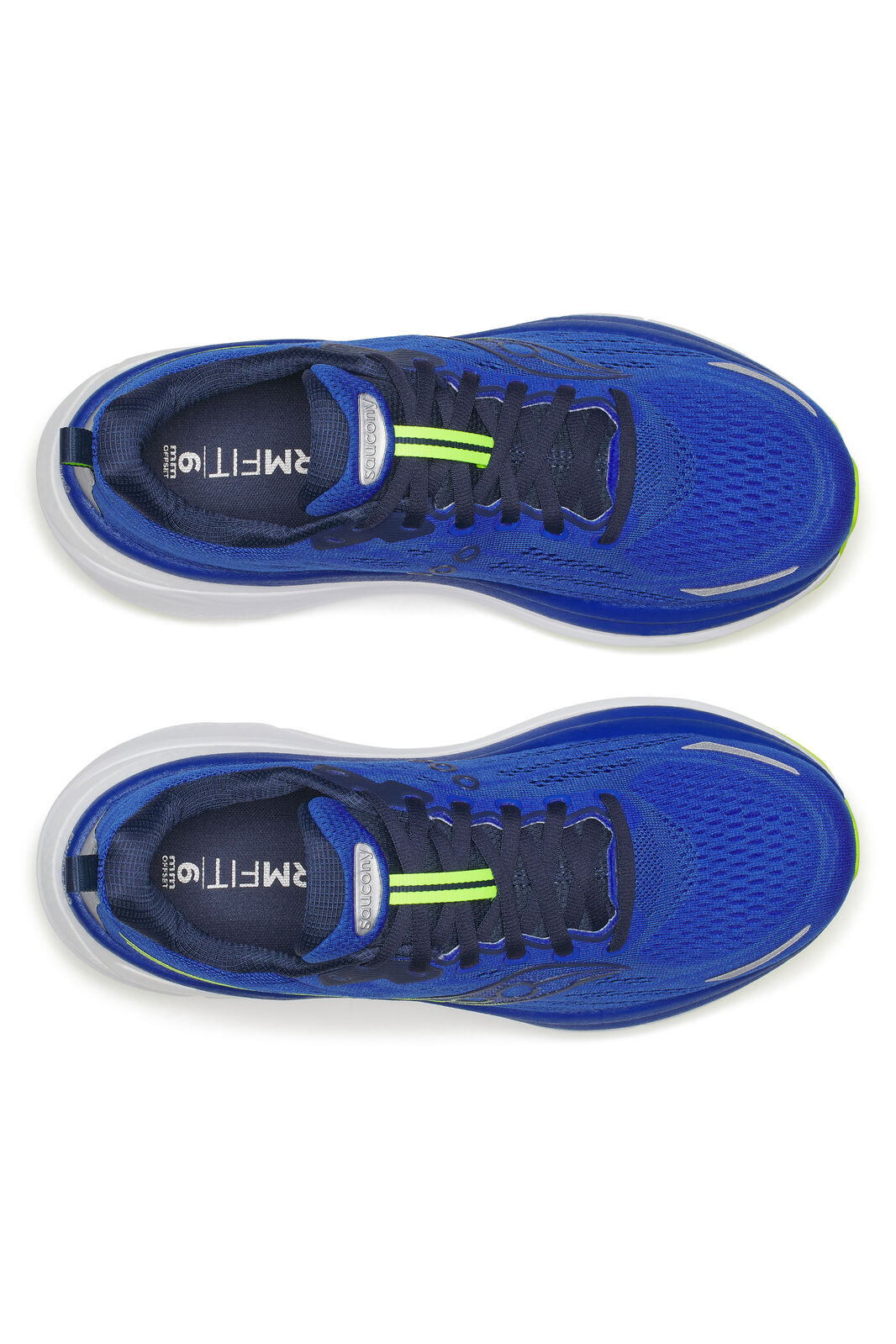 Saucony Hurricane 25 Mens Running Shoes - Lapis/Citron (Max Cushion Sneakers/Runners)