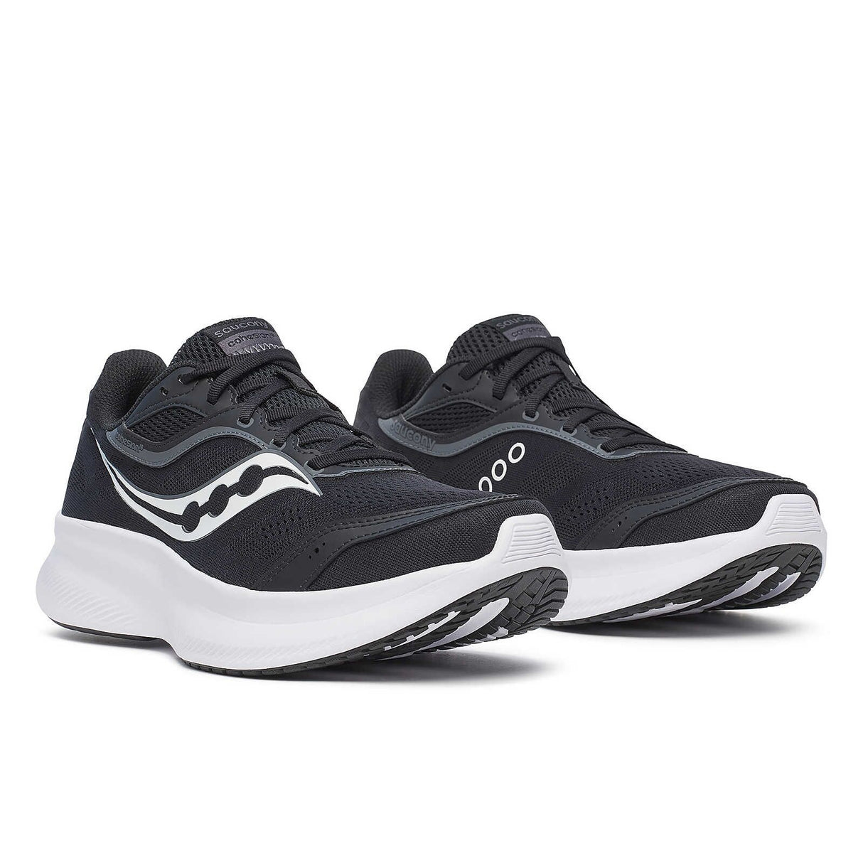 Saucony Mens Cohesion 18 Wide Running Shoes Sneakers Runners - Black/White