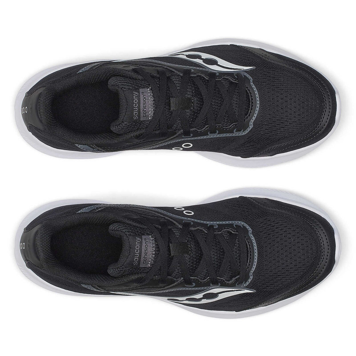 Saucony Mens Cohesion 18 Wide Running Shoes Sneakers Runners - Black/White