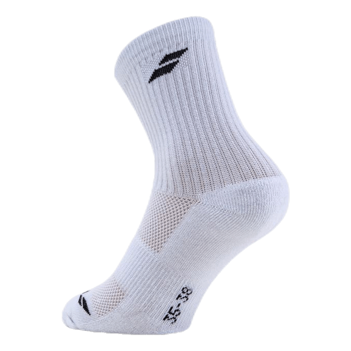 3-Pairs Babolat Tennis/Padel Crew Socks in White