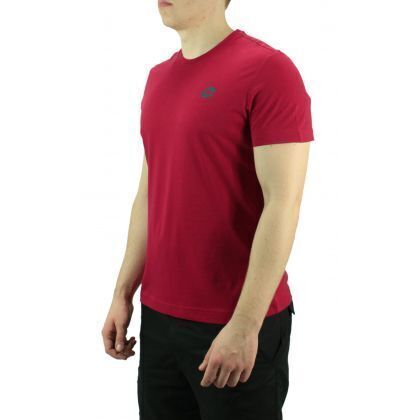 Lotto Mens L73 BS Tee Shirt Sports Soccer Tennis Training - Red/Navy