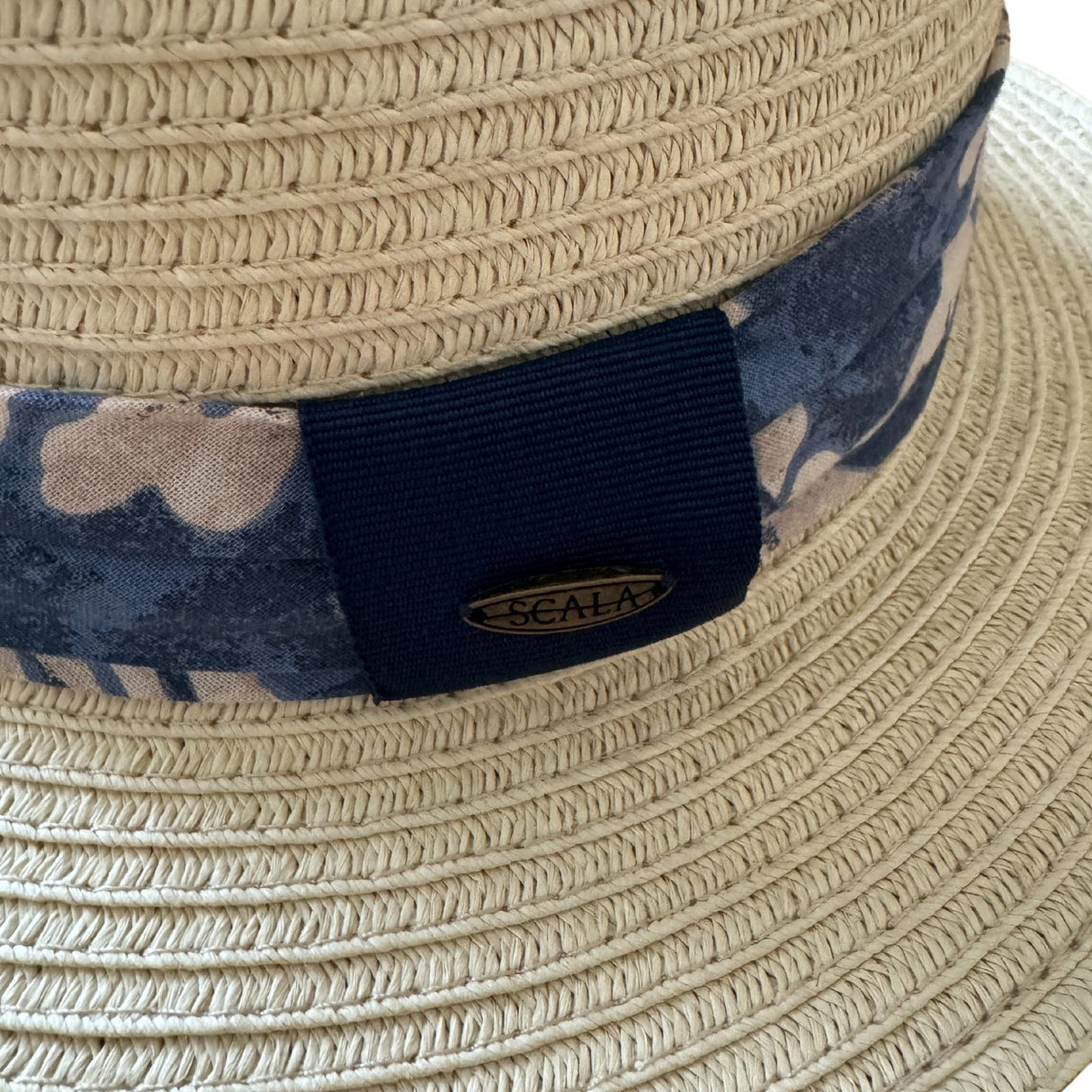 Scala Toyo Straw Hat Panama Fedora Handmade - Beige M-L