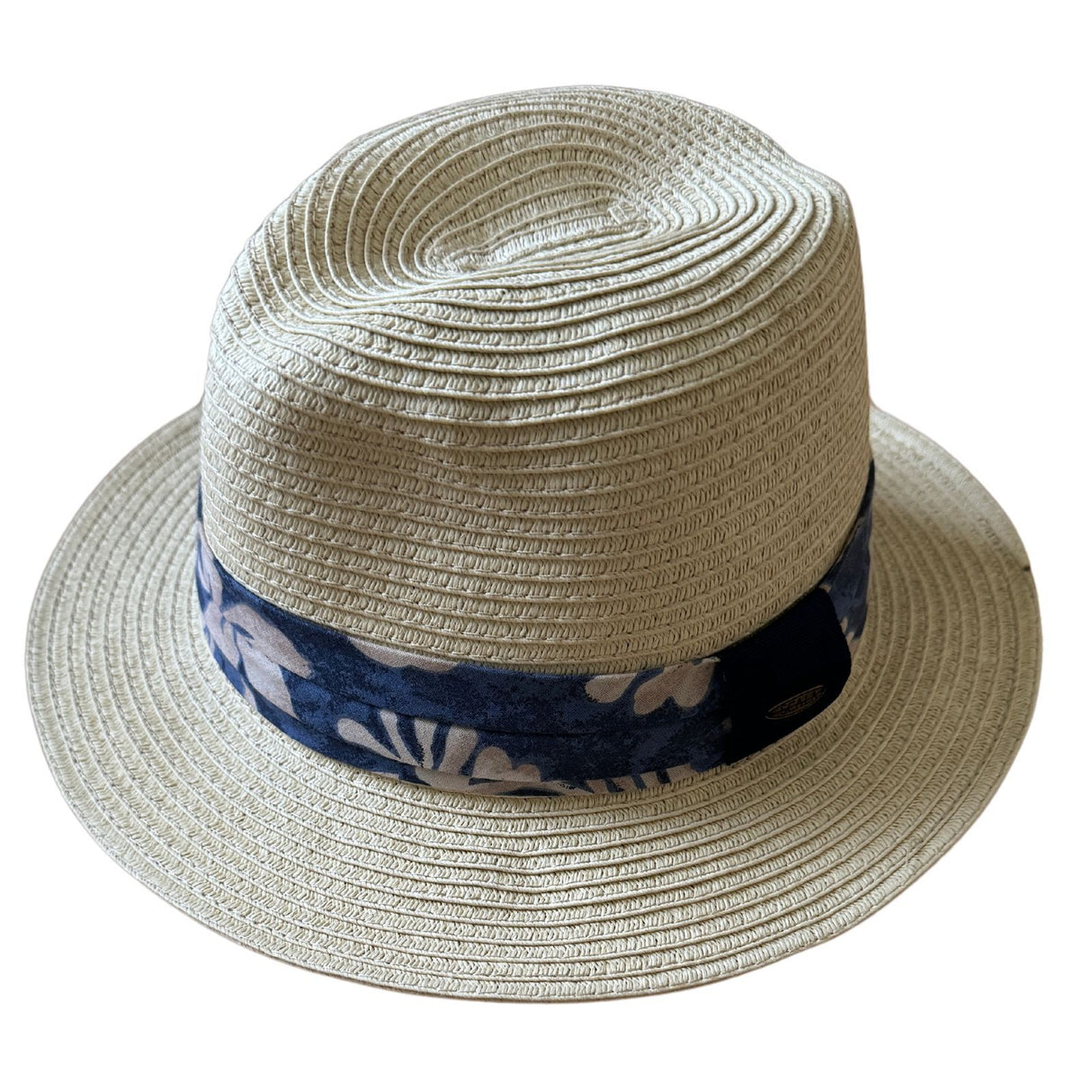 Scala Toyo Straw Hat Panama Fedora Handmade - Beige M-L