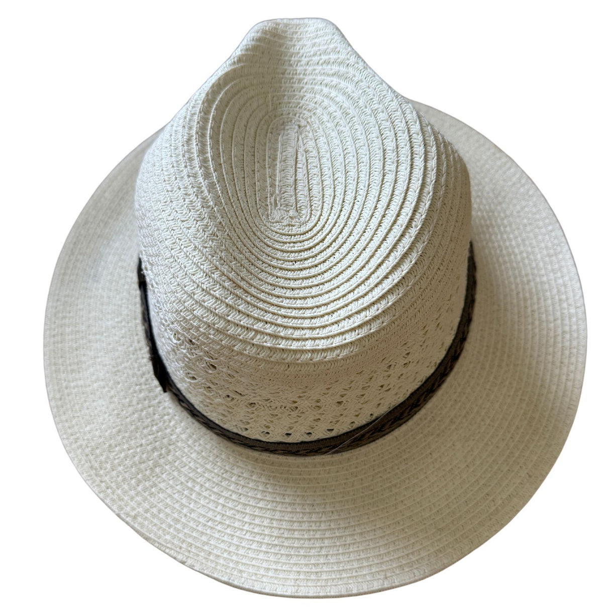 Scala Toyo Straw Hat Panama Fedora Handmade - Beige L-XL