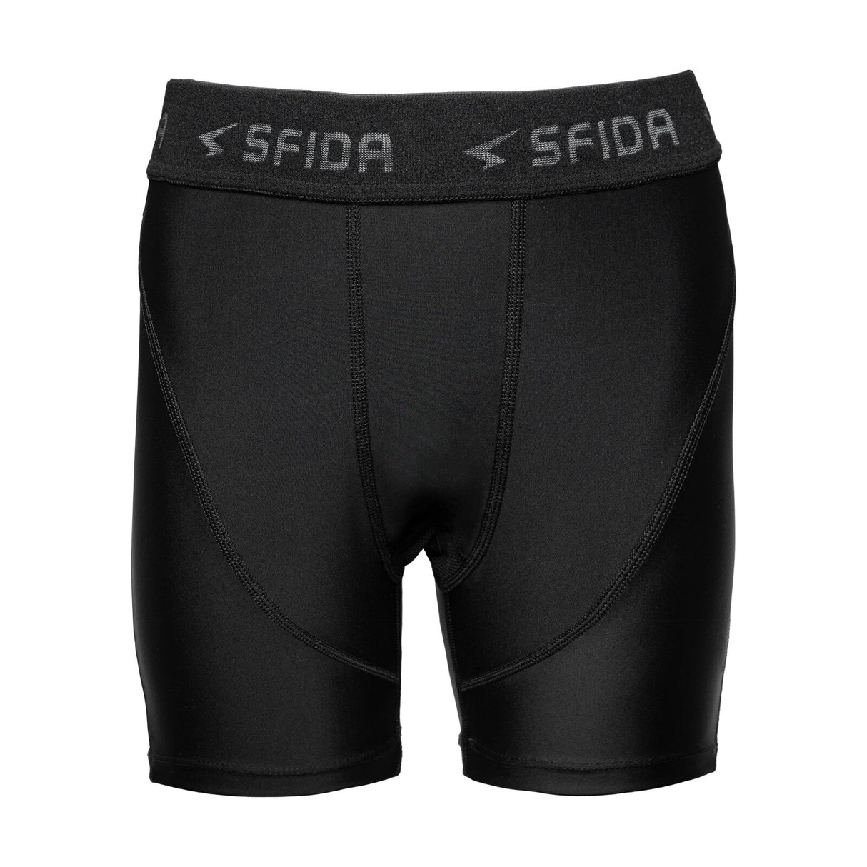 Sfida Boys Compression 1/4 Quarter Shorts - Black (Sports Base Layer For Childrens/Kids)