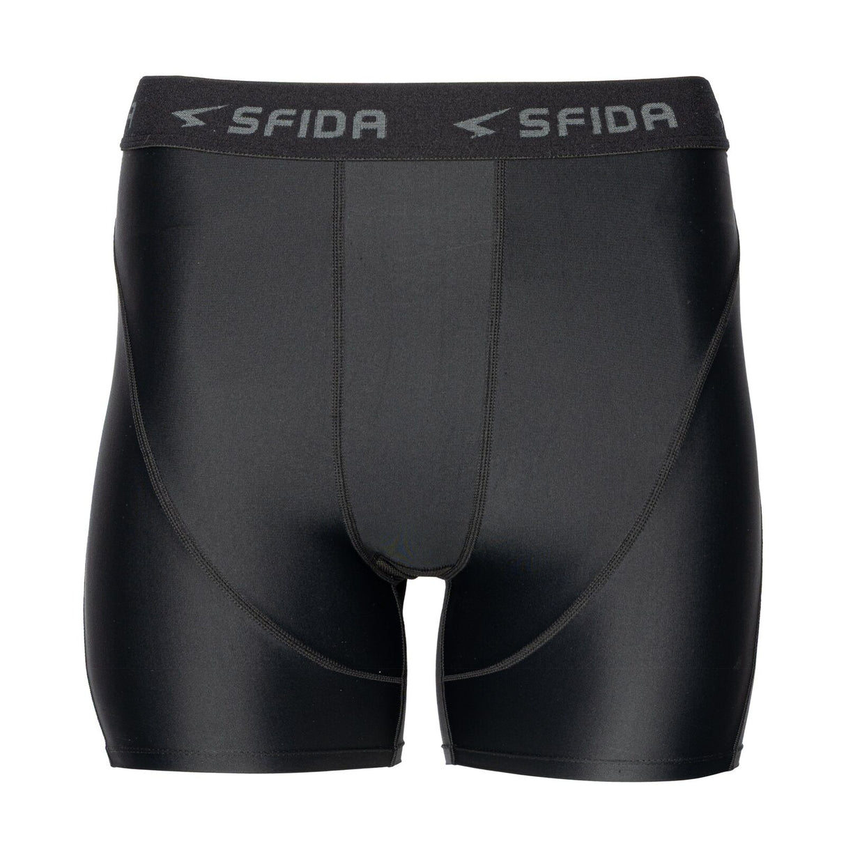 Sfida Mens Compression 1/4 Quarter Shorts - Black (Sports Base Layer)