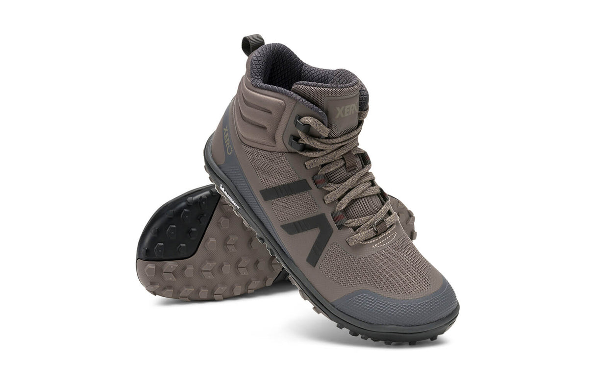 Xero Womens Scrambler Mid II Barefoot Hiking Boots - Morel (Zero Drop)