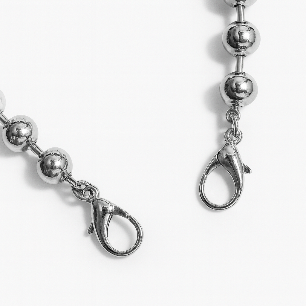 Silver Ball Chain Shoe Charms for Dr. Martens Boots