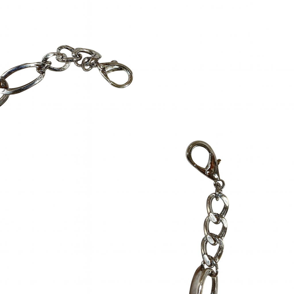 2pcs Shoe Charms for Dr. Martens Boots Spikey Chain in Silver