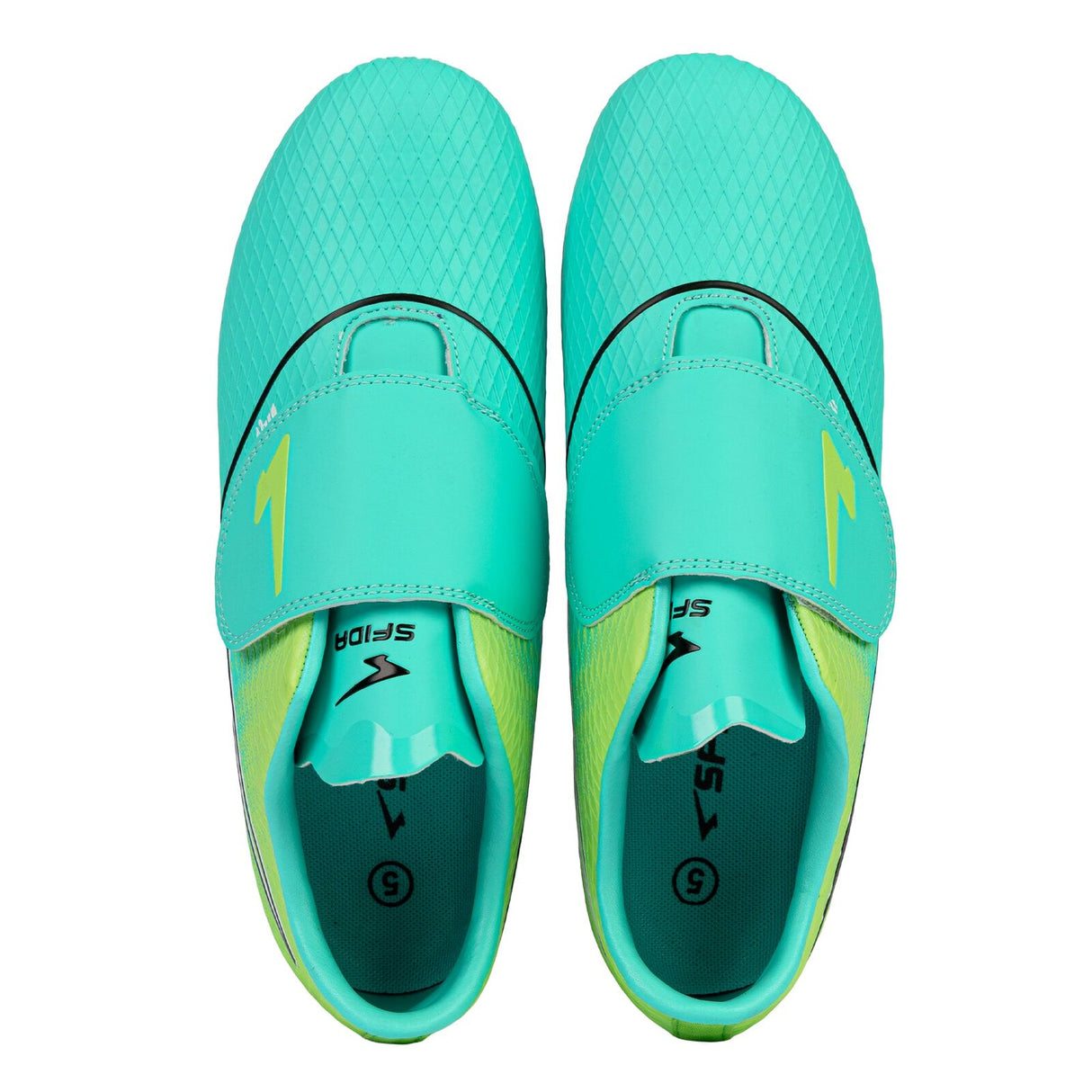 Sfida Equaliser V Strap Junior Football Soccer Boots - Aqua/Lime (Childrens/Kids)