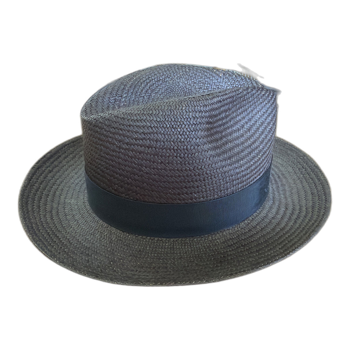 Strand Hatters Panama Straw Fedora Hat - Black